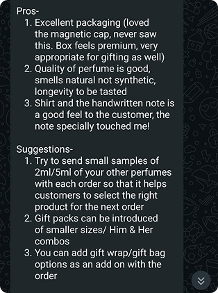 Customer review